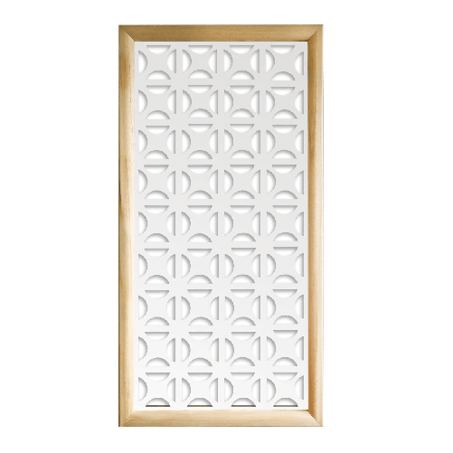 ROUNDCROSS - Moduli Decorativi in Legno e PVC nero / 73x73 cm