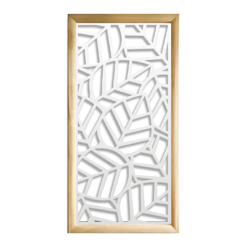 TROPICA - Moduli Decorativi in Legno e PVC bianco / 73x73 cm