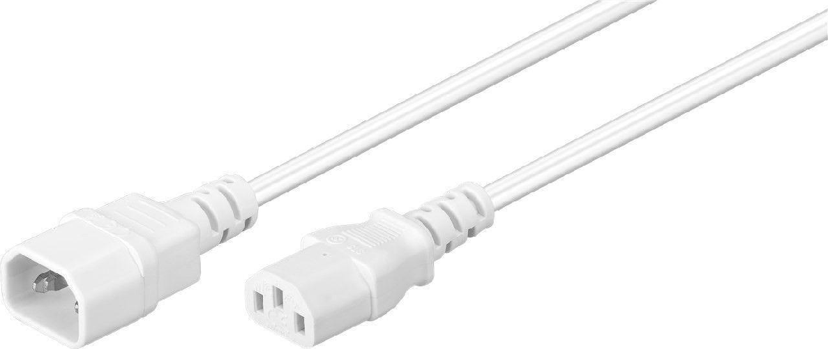 Microconnect PE040610W cavo di alimentazione Bianco 1 m Accoppiatore C14 Accoppiatore C13 (Power Cord C13 - C14 1m White Microconnect PE040610W cavo d