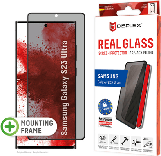 E.V.I. 01777 schermo anti-riflesso Filtro privacy con cornice per monitor 17,3 cm [6.8] 10H (DISPLEX PRIVACY GLASS 3D - Displex 01777 schermo anti-rif
