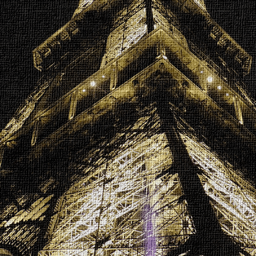 LA TORRE EIFFEL PARIGI 2 - Quadro Canvas su telaio in legno 100x140 cm