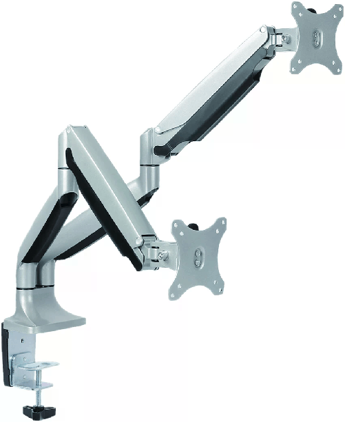 Secomp Value Braccio Doppio Monitor Desk Clamp 4 Joints Altezze Aggiustabili Separatamente VALUE 17.99.1147 Supporti a parete per TV Scrivania Nero, G