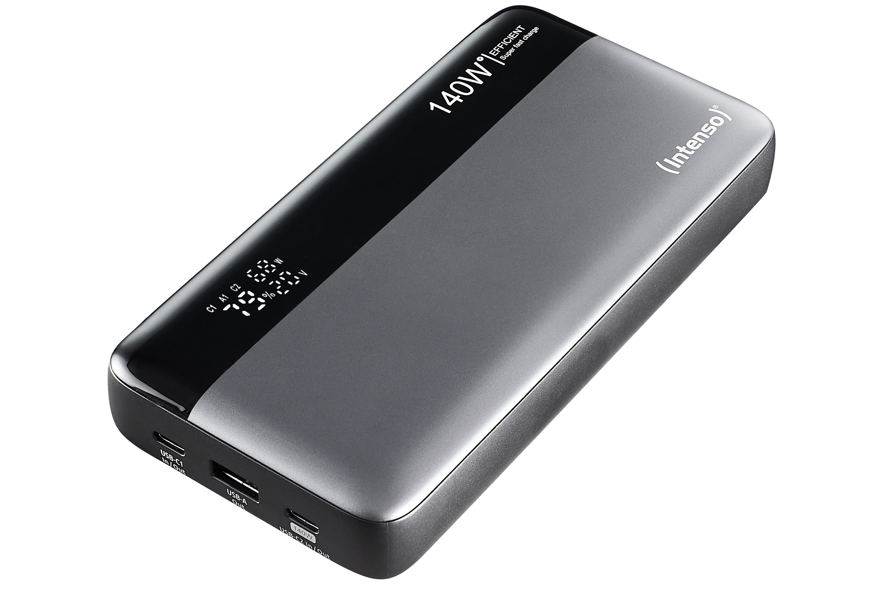 Intenso 7350060 batteria portatile Ioni di Litio 25000 mAh Nero, Grigio Intenso PowerBank He25000 140W Grigio-Nero