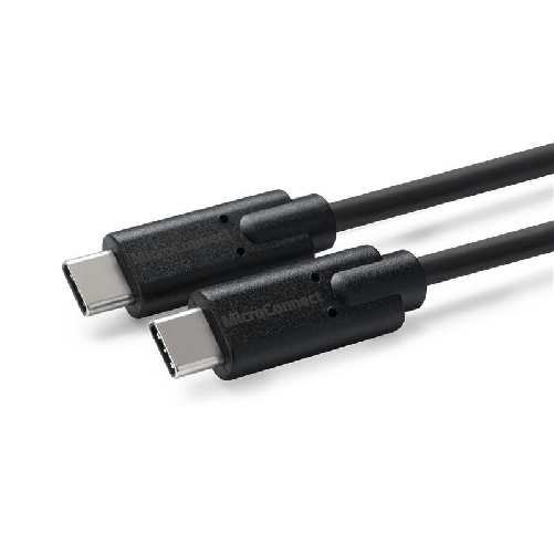 Microconnect USB C/USB C, 0.5 m cavo USB 0,5 m USB 3.2 Gen 2 [3.1 Gen 2] Nero (USB-C 3.2 Gen2 Cable, 0.5m - Gen2 - Suppo Microconnect USB3.1CC0.5 cavo