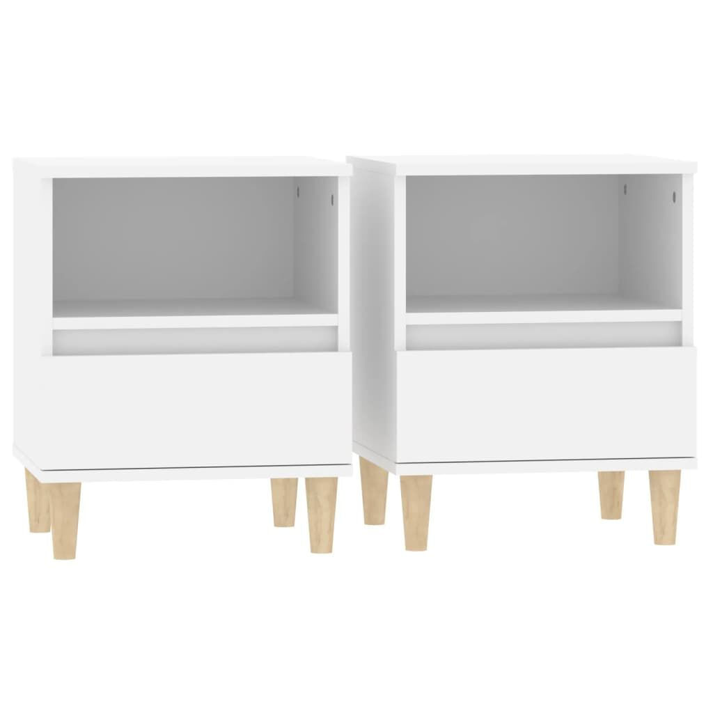 VidaXL Comodini 2 pz in Bianco 40x35x50 cm VidaXL 821795 comodino Bianco