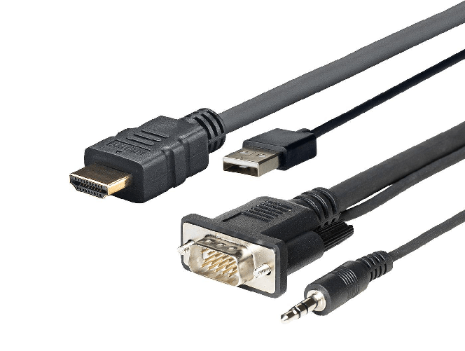 Vivolink PROHDMIMVGA1 cavo e adattatore video 1 m HDMI+VGA+USB+3.5mm HDMI+VGA [D-Sub] +USB+3.5mm Nero (PRO HDMI+USB+VGA/ Vivolink PROHDMIMVGA1 cavo e