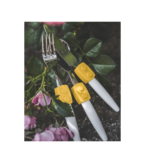 Posate per Bambini - Click Set 3pz - Stile Costruzioni - Rivadossi