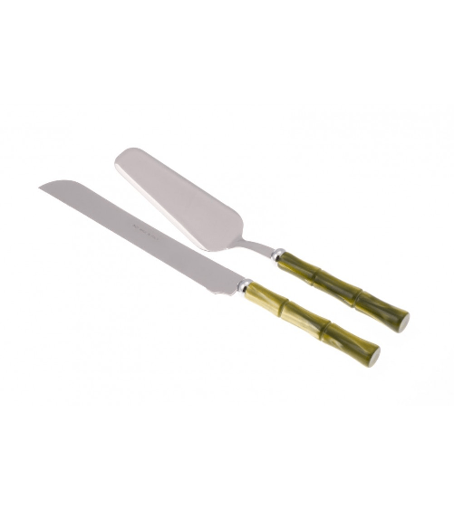 Bamboo Set 2Pz Posate per Dolce (Pala Torta e Coltello Torta) -