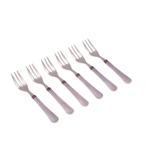 Set 6 Pz Forchette da Dolce - Posate Particolari Boston in Stile