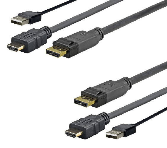 Vivolink PROHDMIUSBDP1 cavo e adattatore video 1 m DisplayPort HDMI + USB Nero (Pro HDMI+USB+DisplayPort 1 - Meter . - W Vivolink PROHDMIUSBDP1 cavo e