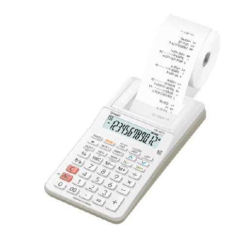 CASIO CALCOLATRICE SCRIVENTE 12 CIFRE HR-8RCE BIANCO CASIO