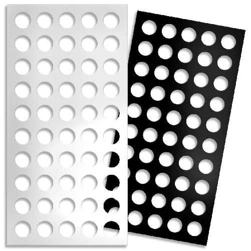 Signorbit FORI-MEDI - Pannello in PVC traforato - Parasole nero / 73x73 cm FORI-MEDI - Pannello in PVC traforato - Parasole nero / 73x73 cm