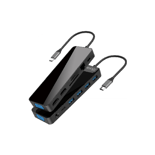 Gearlab eSTUFF GLB235470 replicatore di porte e docking station per laptop Nero (13 Port mobile dock) eSTUFF GLB235470 replicatore di porte e docking