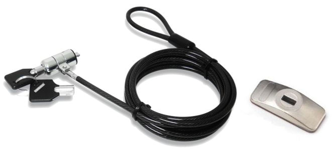 ESTUFF Super Adhesive Plate and Lock - for Tablet and PC - Warranty 36M eSTUFF GLB220108 cavo di sicurezza Nero 1,8 m