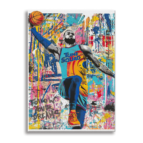 LeBron - Quadro Canvas Contemporaneo su telaio in legno 100x140 cm