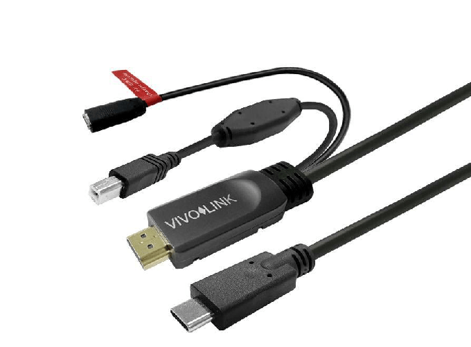 Vivolink Touchscreen Cable with - charger 5m Black - Warranty: 144M Vivolink PROUSBCHDMIUSBB5-CHARGE cavo USB