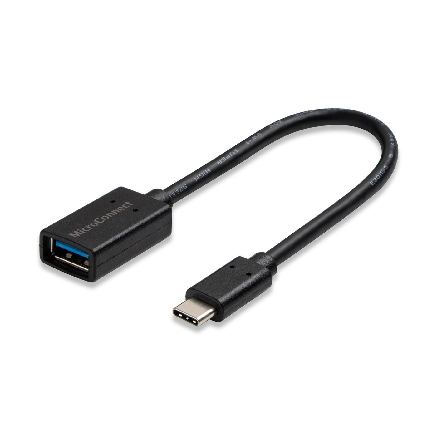 Microconnect USB3.1CAF02BH cavo USB 0,2 m USB 3.2 Gen 1 [3.1 Gen 1] USB C USB A Nero (USB-C to USB3.0 A adapter, - 0.2m Microconnect USB3.1CAF02BH cav