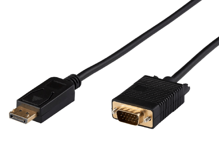 Microconnect DP-VGA-MM-200 cavo e adattatore video 2 m DisplayPort VGA [D-Sub] Nero (Displayport to VGA Cable 2m - Displ Microconnect DP-VGA-MM-200 ca