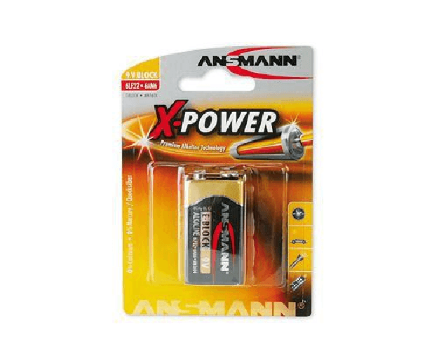 Ansmann Batteria 9V ANSMANN X-Power 1x 9V Block Alcalina Premium Ansmann 9V-Block Batteria monouso Alcalino