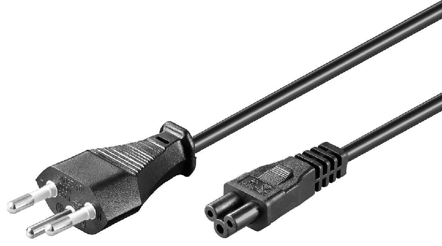 Microconnect PE160850 cavo di alimentazione Nero 5 m Accoppiatore C5 (Power Cord Swiss - C5 5m - Power Swiss Type J to C Microconnect PE160850 cavo di