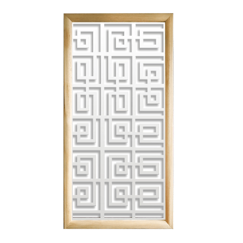 THAI - Moduli Decorativi in Legno e PVC nero / 73x148 cm