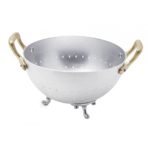 Scolapasta in Alluminio con due Manici in Ottone - Rivadossi Sandro