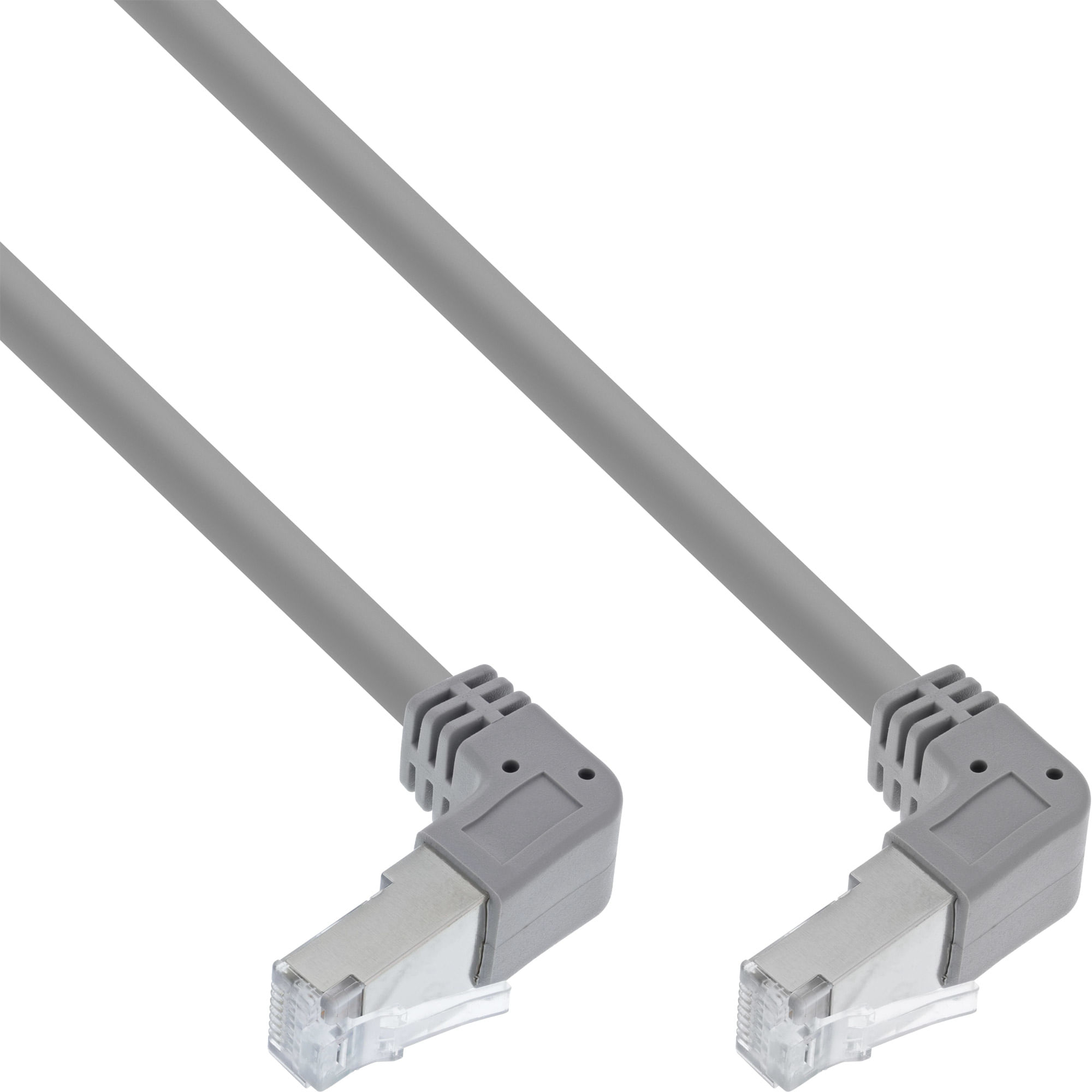 InLine Cavo patch 2 lati ad angolo inferiore - S-FTP - Cat.6 - 250 MHz - grigio - 1 -10 m InLine Cavo patch 2 lati ang. verso il basso, S/FTP (PiMf),