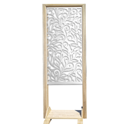 DECOR - Separè - Paravento modulabile - 70x190cm - in Legno e PVC nero