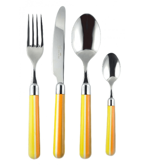 Posate Colorate a Righe - Naif Caramel - Rivadossi Sandro