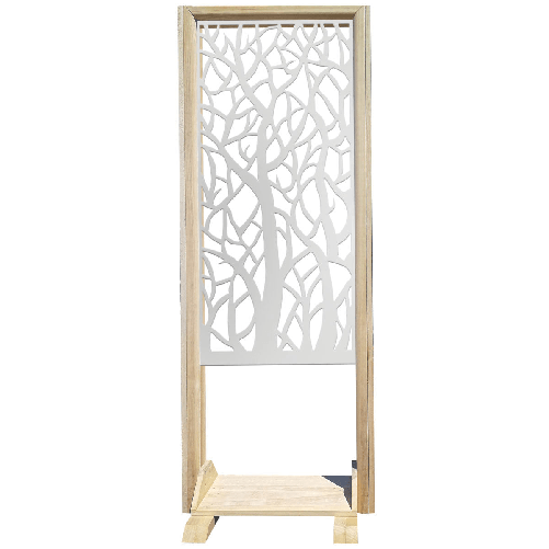 FORESTA - Separè - Paravento modulabile - 70x190cm - in Legno e PVC nero