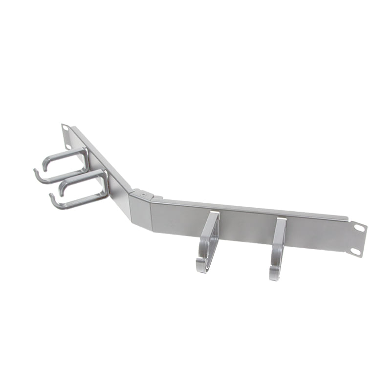LogiLink - Stange Rack-Kabelaufbewahrung - Hellgrau, RAL 7035 - 1U - 48.3 cm (19") LogiLink OR103G blindosbarra Portacavi a curva Grigio