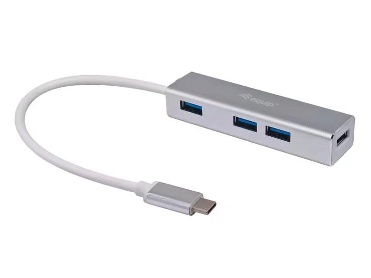 Equip 128958 hub di interfaccia USB 3.2 Gen 1 [3.1 Gen 1] Type-C 5000 Mbit/s Argento (Equip 128958 USB-C to 4-port USB 3 Equip 128958 hub di interfacc