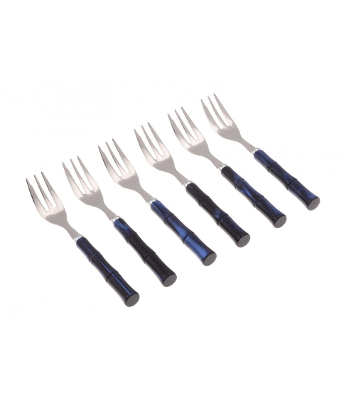 Set Posate Colorate Bamboo 6pz Forchette da Dolce - Rivadossi Sandro