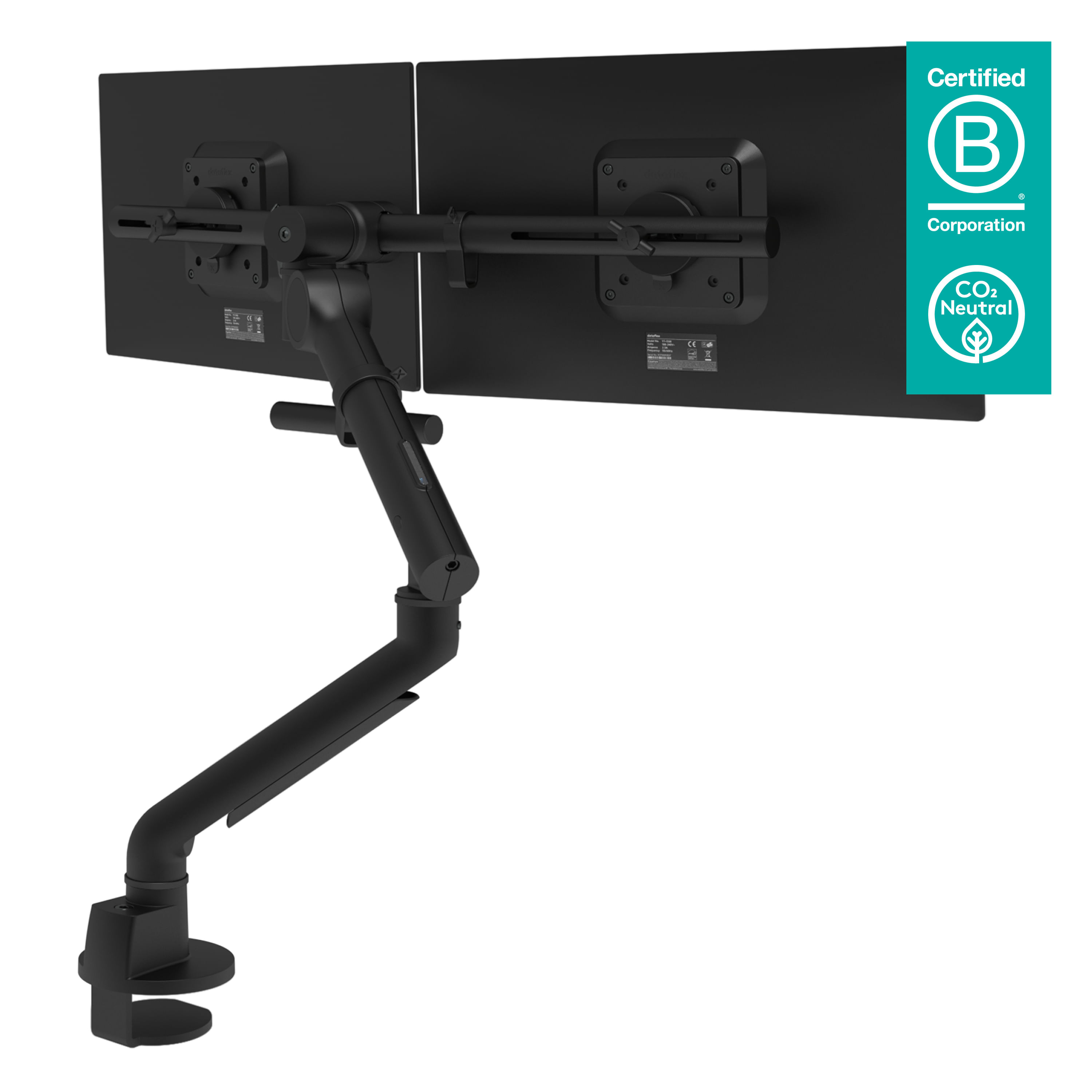 Dataflex Viewgo pro Nero Scrivania (Dataflex Viewgo Pro Black Dual monitor arm [5Years warranty]) Dataflex Viewgo pro Scrivania Nero