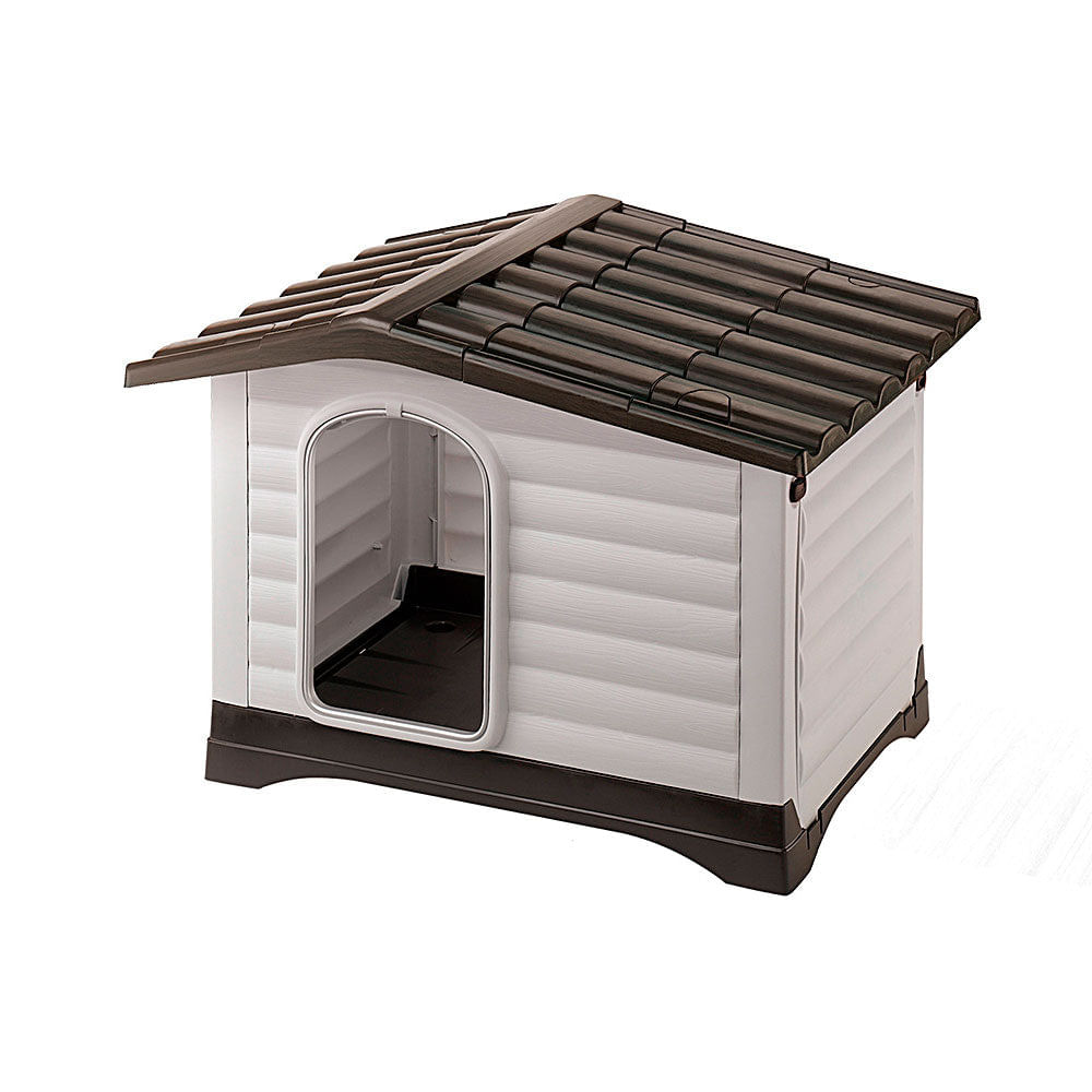 Ferplast Cuccia Cane Esterno, Casetta per Cani, Cuccia per Cani Taglia Grande, Lato Apribile, Sistema di Drenaggio Ferplast DOGVILLA 110