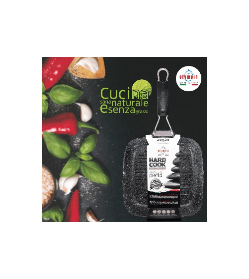 Bistecchiera Quadra cm.26x26 Alluminio Professionale - Olympia