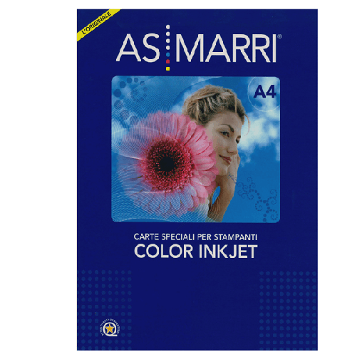 AS MARRI Poliestere trasparente adesivo inkjet A4 0,17mm 10Fg COLOR PATJ 8129 ASMarri