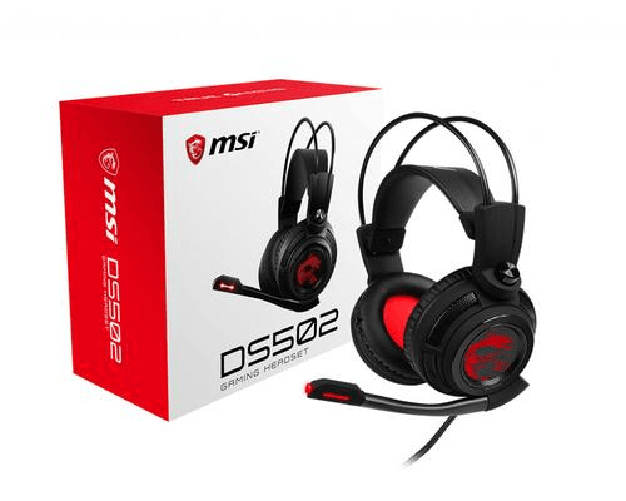 MSI DS502 Auricolare Cablato A Padiglione Giocare Nero, Rosso