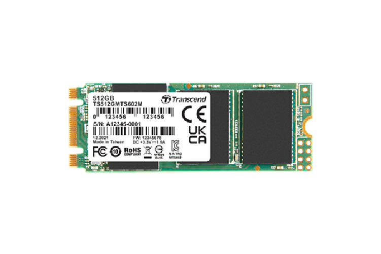 Transcend MTS602M - SSD - 256 GB - interno - M.2 2260 (a doppia faccia) (M.2 2260 (a doppia faccia)) - SATA 6Gb/s Transcend MTS602M 256 GB M.2 Serial