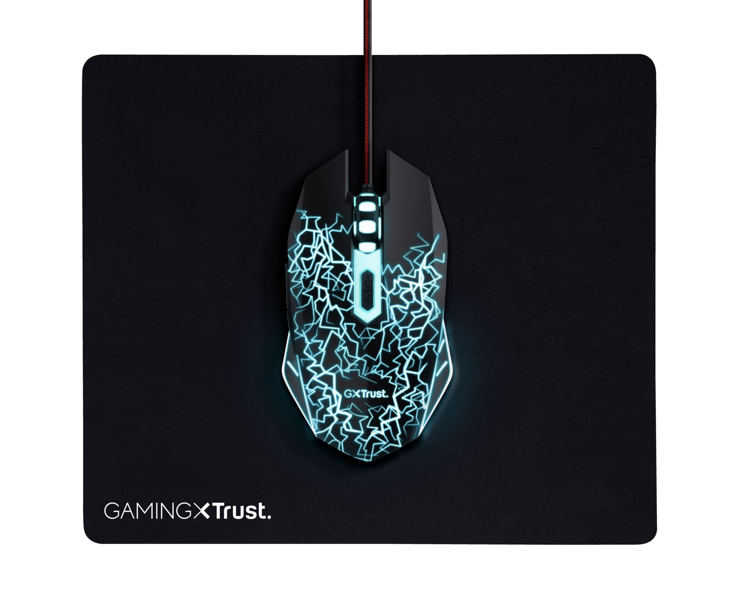 Trust 24752 mouse Gaming Ambidestro USB tipo A 4000 DPI Mouse Trust Gaming 24752 Nero Tappeto