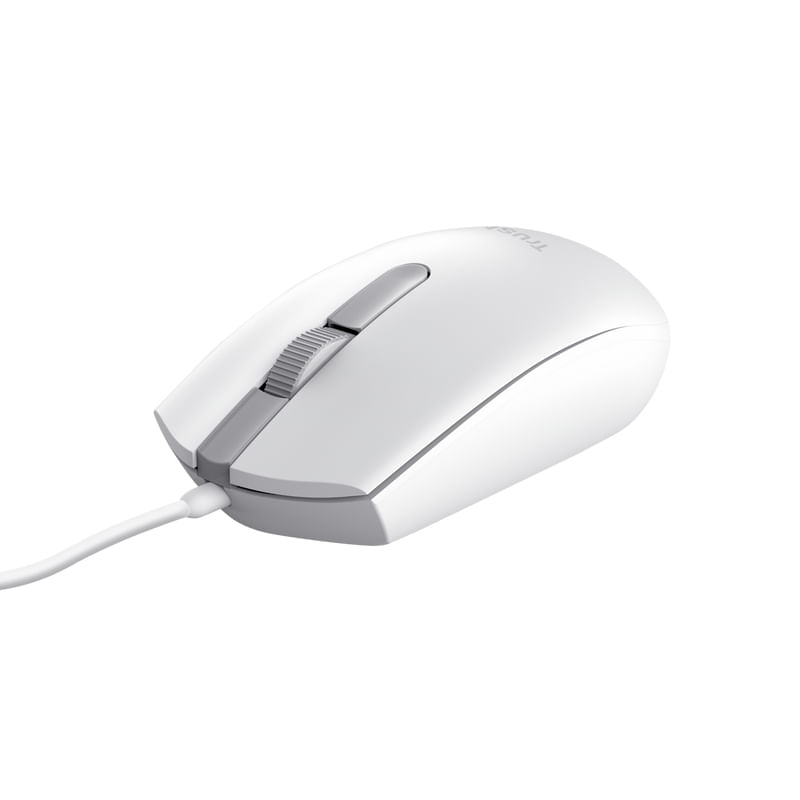 Trust TM101 Eco USB Mouse 1200 dpi - Realizzato con il 50% di plastica riciclata - 3 pulsanti - Uso ambidestro Trust TM-101W mouse Ufficio Ambidestro