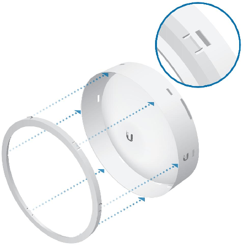 Ubiquiti ISO-BEAM-16 | Isolatore | dedicato a nanobeam 16 Ubiquiti ISO-BEAM-16 accessorio per antenna di rete