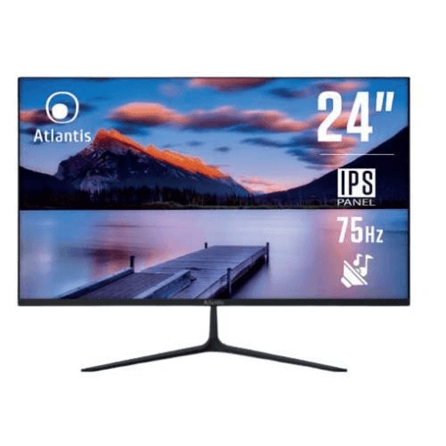 MONITOR ATLANTIS LED 238" Wide A05-HE24I-VHDM IPS 1920x1080 5ms 23510cd/m 1.0001 VESA MM VGA HDMI DP Black Atlantis Monitor 24 pollici, schermo 24'' I