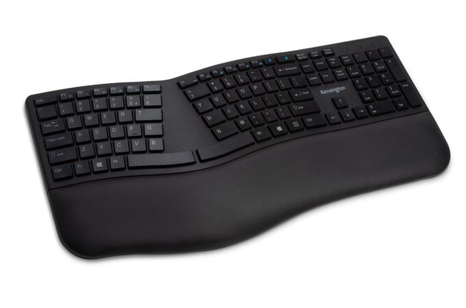 Kensington Pro Fit Ergo tastiera RF senza fili + Bluetooth QWERTY Inglese US Nero (PROFIT ERGO WIRELESS KEYBOARD - US) - Kensington Pro Fit Ergo tasti