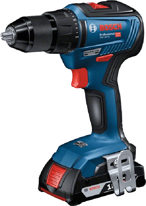 Bosch GSR 18V-55 1750 Giri/min Senza chiave 1 kg Nero, Blu
