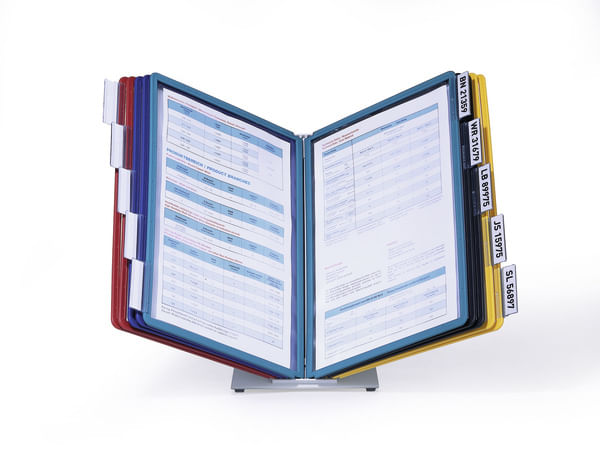 DURABLE sistema di tabelloni ribaltabili A4 M.10 tabellone a colori DIN A4 multicolore Durable VARIO leggio portadocumenti Scrivania Ritratto A4