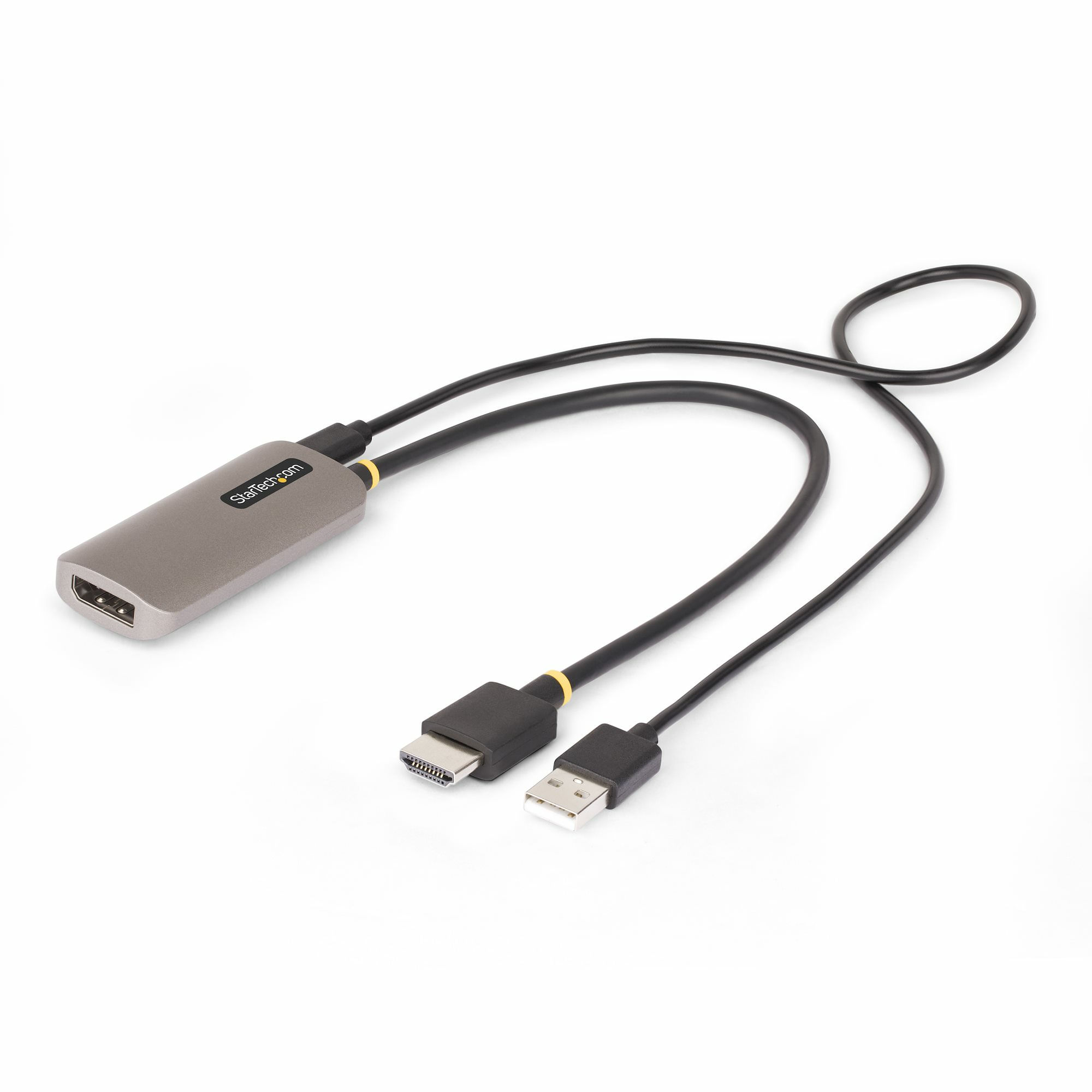 StarTech.com Cavo adattatore da HDMI a DisplayPort da 30 cm, 8K 60Hz, convertitore video attivo da HDMI 2.1 a DP 1.4, alimentato da bus USB con cavo i