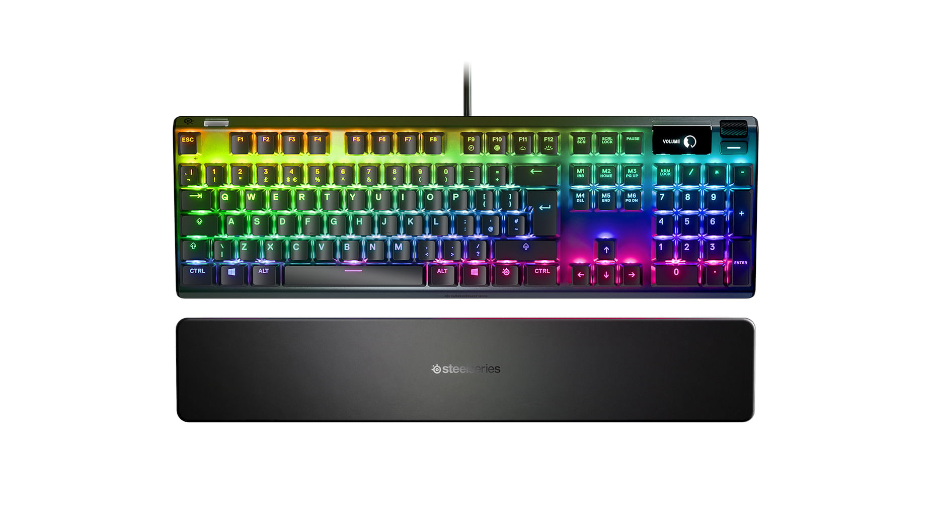 SteelSeries Apex Pro - Tastatur - mit Display - backlit - USB - Deutsch - Tastenschalter: OmniPoint Adjustable Steelseries Apex Pro tastiera Gaming US