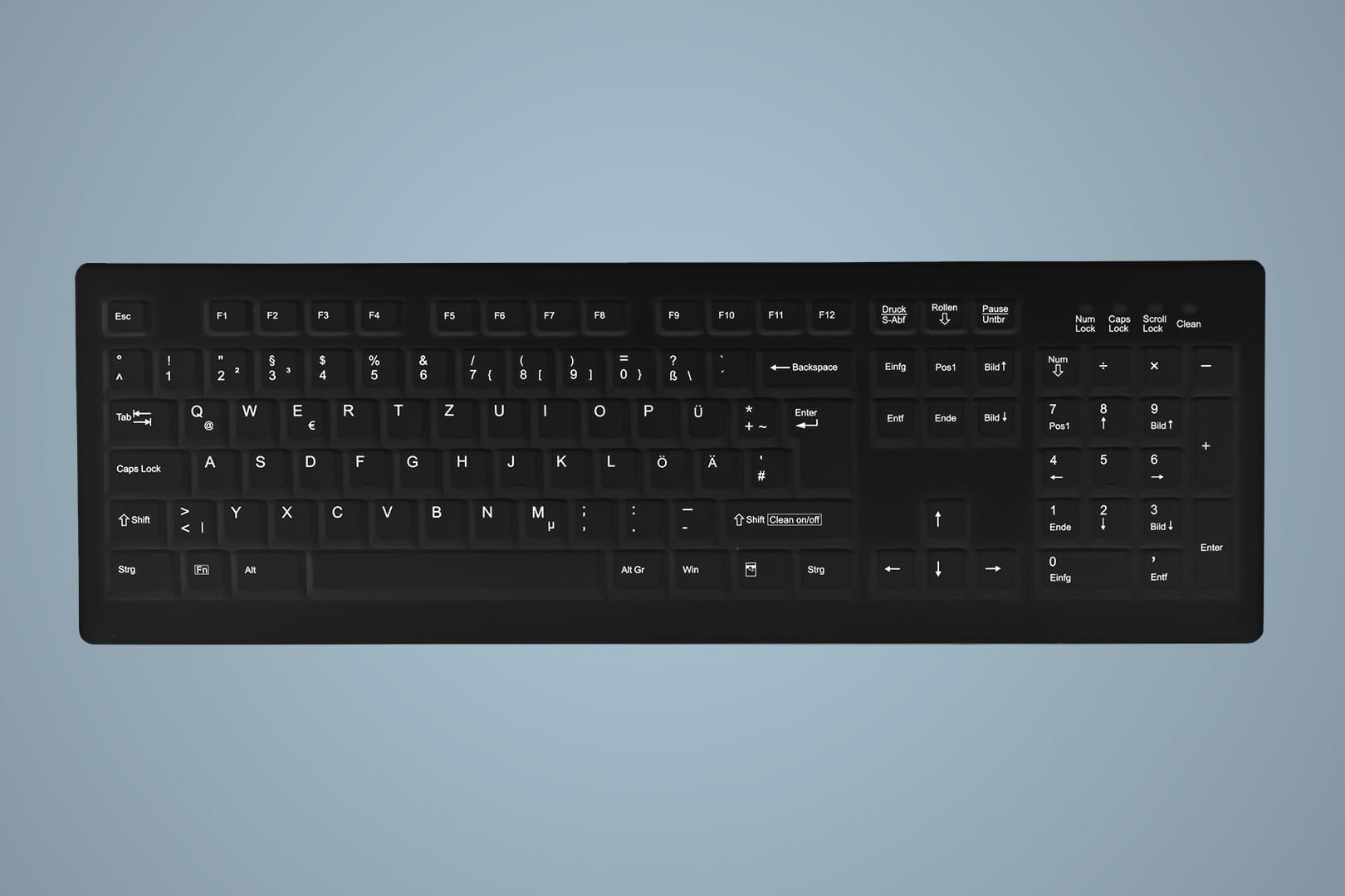 Cherry Hygiene Desktop Keyboard Sealed - Corded - QWERTY - Black Active Key AK-C8100 tastiera Medico USB Inglese US Nero