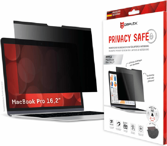 E.V.I. 01767 schermo anti-riflesso Filtro per la privacy senza bordi per display 41,1 cm [16.2] 5H (DISPLEX PRIVACY SAFE Displex 01767 schermo anti-ri